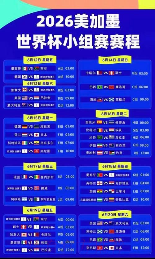 2026美加墨世界杯直播详细 2026美加墨世界杯直播详细